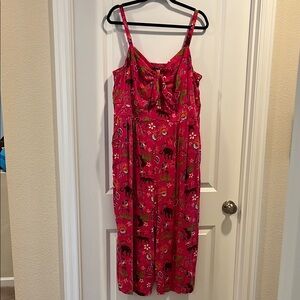 Torrid pink sleeveless jumpsuit